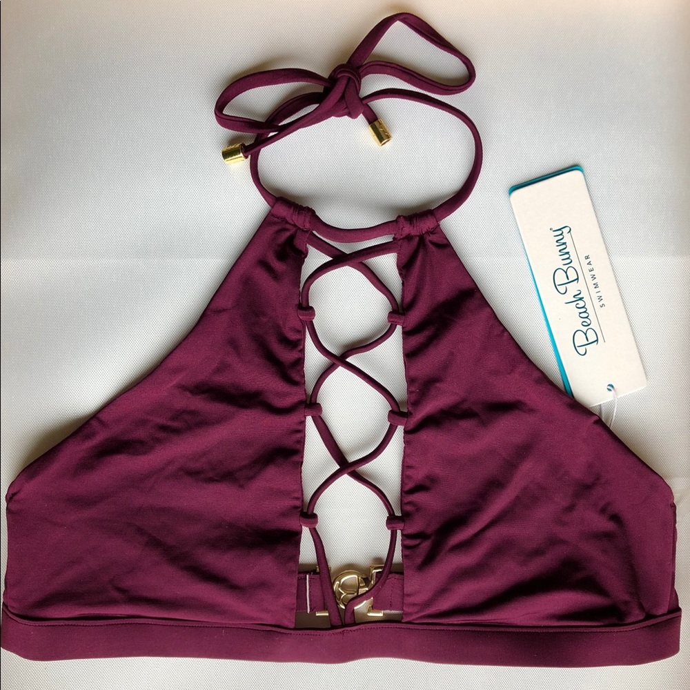 Beach bunny halter cross cross top